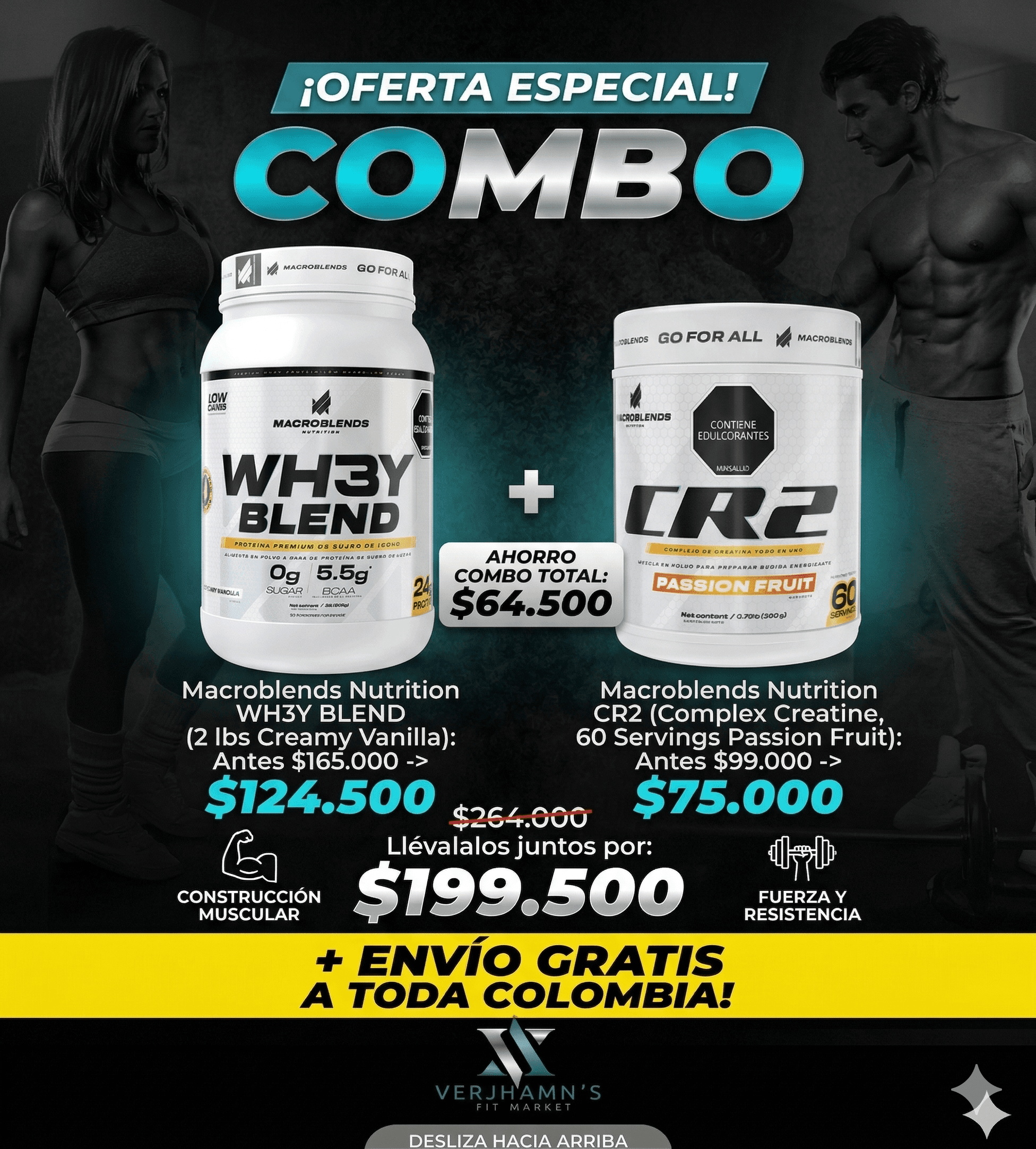 Combo Especial Macroblends: WH3Y BLEND 2lbs + CR2 60 Serv